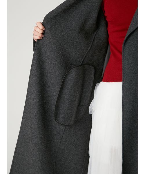 FRAY I.D(フレイアイディー)の「タイロッケンリバーロングコート(トレンチコート・レディース・イエロー/オフホワイト/チャコールグレー・0/1)」の14枚目の写真