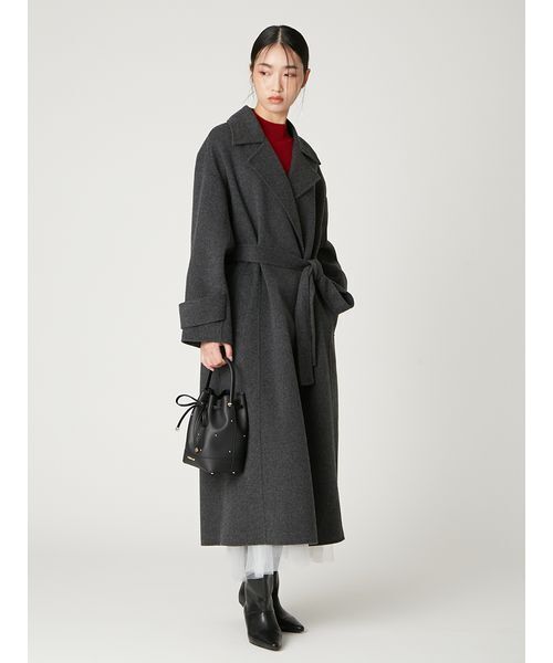 FRAY I.D グリーン ロングコート FRAY I.D（フレイアイディー）の「テーラーリバーガウンコート