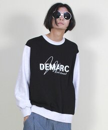 DEMARC（ドゥマーク）の「カラー配色ロゴグラフィックスウェットブラック（スウェット）」