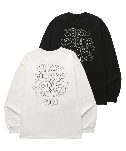 VANNWORKS(バンワークス)の「MONEY TALKS ロングスリーブ (VLS0122) ホワイト(Tシャツ/カットソー・メンズ・その他・SMALL/MEDIUM/LARGE/X-LARGE/XX-LARGE)」の5枚目の写真