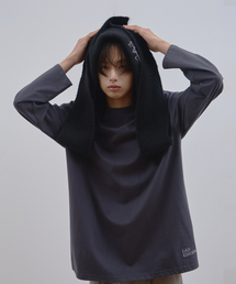 LAD EDITION（ラッドエディション）の「ロゴリラックスドロングスリーブTシャツ_チャコール（Tシャツ/カットソー）」