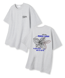 ミッドナイトガーデン オーバーサイズ 半袖Tシャツ ライトグレー