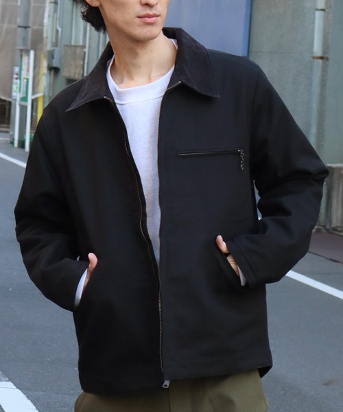 HOUSTON（ヒューストン）の「【HOUSTON/ヒューストン】DUCK ZIP WORK JACKET /ダックジップワークジャケット（その他アウター・メンズ・ブラック/ブラウン/オリーブ・38/40）」の5枚目の写真