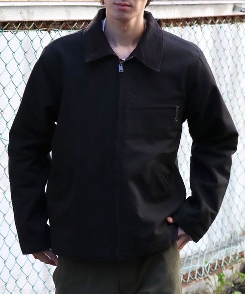 HOUSTON（ヒューストン）の「【HOUSTON/ヒューストン】DUCK ZIP WORK JACKET /ダックジップワークジャケット（その他アウター・メンズ・ブラック/ブラウン/オリーブ・38/40）」の4枚目の写真