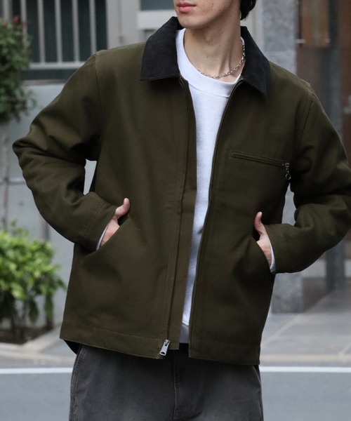 HOUSTON（ヒューストン）の「【HOUSTON/ヒューストン】DUCK ZIP WORK JACKET /ダックジップワークジャケット（その他アウター・メンズ・ブラック/ブラウン/オリーブ・38/40）」の11枚目の写真