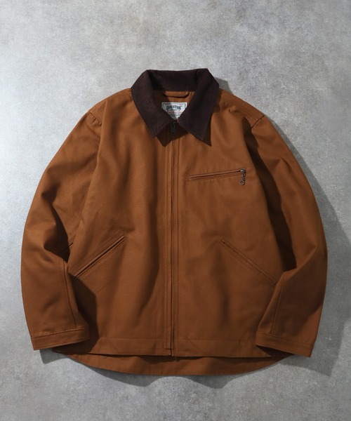 HOUSTON（ヒューストン）の「【HOUSTON/ヒューストン】DUCK ZIP WORK JACKET /ダックジップワークジャケット（その他アウター・メンズ・ブラック/ブラウン/オリーブ・38/40）」の14枚目の写真