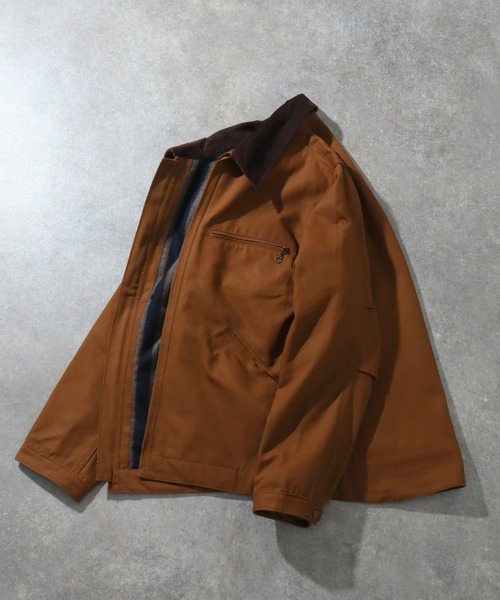 HOUSTON（ヒューストン）の「【HOUSTON/ヒューストン】DUCK ZIP WORK JACKET /ダックジップワークジャケット（その他アウター・メンズ・ブラック/ブラウン/オリーブ・38/40）」の17枚目の写真