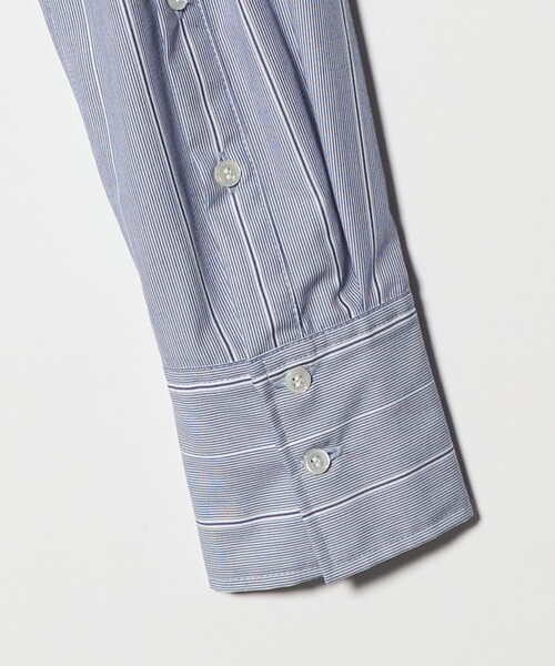 ATTISESSION＞コットン ストライプ スリム シャツ（シャツ/ブラウス