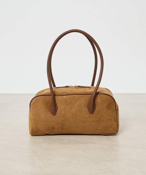 VELETTO（ベレット）の「【VELETTO/ヴェレット】スエードボストンバッグ/バッグ/ブラウン/合成皮革/お出かけ【WEB限定】（ボストンバッグ・レディース・ダークブラウン/キャメル・フリー）」の3枚目の写真