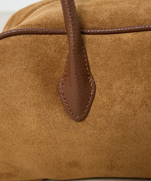 VELETTO（ベレット）の「【VELETTO/ヴェレット】スエードボストンバッグ/バッグ/ブラウン/合成皮革/お出かけ【WEB限定】（ボストンバッグ・レディース・ダークブラウン/キャメル・フリー）」の4枚目の写真