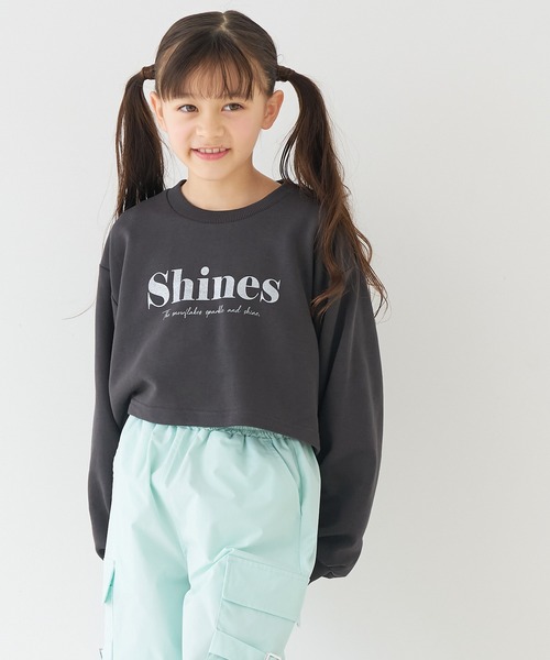 coca(coca)(コカ)の「【WEB限定セール】キッズ ラメプリントトップス&タンクトップ 2点セット(Tシャツ/カットソー・キッズ・ホワイト/チャコール・130/150/140/120)」の3枚目の写真
