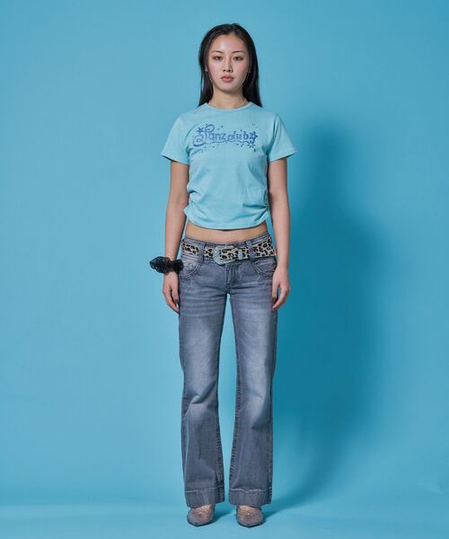 SEQUENZ（シークエンズ）の「※WEB限定 / サイドシャーリング / レディースラメプリントTシャツ /sqnz side shearing glitter tee（Tシャツ/カットソー・レディース・ブラウン/ホワイト/グリーン系その他3/ブラック・MEDIUM/SMALL）」の19枚目の写真