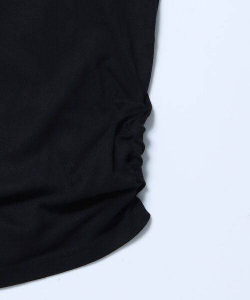 SEQUENZ（シークエンズ）の「※WEB限定 / サイドシャーリング / レディースラメプリントTシャツ /sqnz side shearing glitter tee（Tシャツ/カットソー・レディース・ブラウン/ホワイト/グリーン系その他3/ブラック・MEDIUM/SMALL）」の22枚目の写真