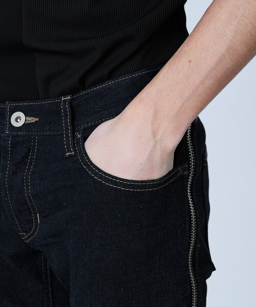 5351 POUR LES HOMMES（ゴーサンゴーイチプールオム）の「【サイドジップ】ウォッシュド スキニー デニム（デニムパンツ・メンズ・インディゴブルー・44/46/48/50）」の11枚目の写真