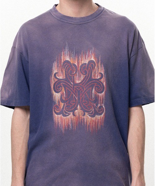 KAMIYA(カミヤ)の「"CRAYON FLAME" Distressed T-shirt(Tシャツ/カットソー・メンズ・レッド/ネイビー/ブラック・M/S)」の14枚目の写真