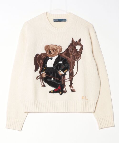 POLO RALPH LAUREN（ポロ ラルフ ローレン）の「ルナー ニュー イヤー Polo ベア ウール セーター（ニット/セーター・レディース・ホワイト・L/M/S/XS/XXS）」の6枚目の写真