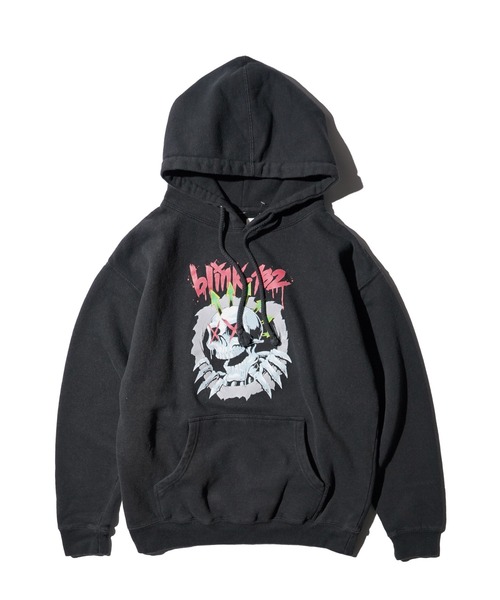 THRIFTY LOOK(スリフティールック)の「THRIFTY LOOK / スリフティールック THRIFTY "BLINK-182" HOODIE ブリンク182 バンドパーカー ユーズド加工(パーカー・メンズ・ブラック・LARGE)」の2枚目の写真