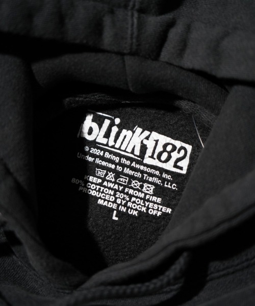 THRIFTY LOOK(スリフティールック)の「THRIFTY LOOK / スリフティールック THRIFTY "BLINK-182" HOODIE ブリンク182 バンドパーカー ユーズド加工(パーカー・メンズ・ブラック・LARGE)」の4枚目の写真