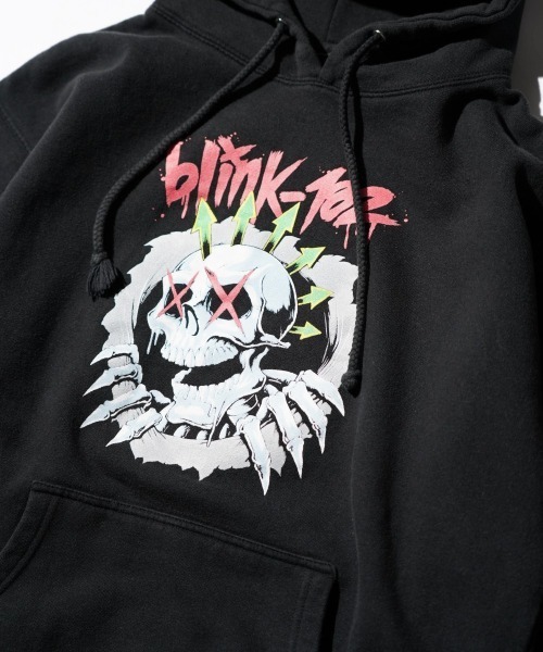 THRIFTY LOOK(スリフティールック)の「THRIFTY LOOK / スリフティールック THRIFTY "BLINK-182" HOODIE ブリンク182 バンドパーカー ユーズド加工(パーカー・メンズ・ブラック・LARGE)」の5枚目の写真