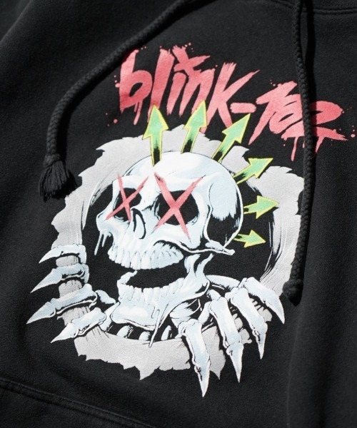 THRIFTY LOOK(スリフティールック)の「THRIFTY LOOK / スリフティールック THRIFTY "BLINK-182" HOODIE ブリンク182 バンドパーカー ユーズド加工(パーカー・メンズ・ブラック・LARGE)」の6枚目の写真