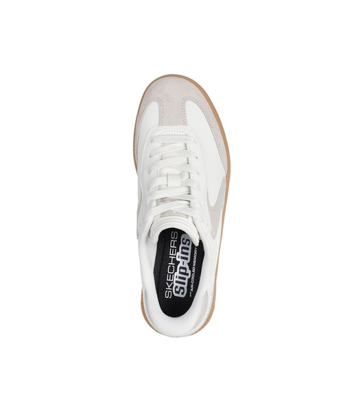 SKECHERS（スケッチャーズ）の「スケッチャーズ ハンズフリースリップインズ：ホットショット HI - リフテッド ラックス（スニーカー・レディース・ブラウン/オフホワイト/ホワイト×ネイビー・23.5cm/24cm/22.5cm/23cm/24.5cm/25cm/22.5㎝）」の4枚目の写真