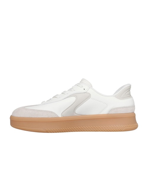 SKECHERS（スケッチャーズ）の「スケッチャーズ ハンズフリースリップインズ：ホットショット HI - リフテッド ラックス（スニーカー・レディース・ブラウン/オフホワイト/ホワイト×ネイビー・23.5cm/24cm/22.5cm/23cm/24.5cm/25cm/22.5㎝）」の5枚目の写真