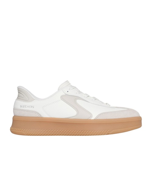 SKECHERS（スケッチャーズ）の「スケッチャーズ ハンズフリースリップインズ：ホットショット HI - リフテッド ラックス（スニーカー・レディース・ブラウン/オフホワイト/ホワイト×ネイビー・23.5cm/24cm/22.5cm/23cm/24.5cm/25cm/22.5㎝）」の6枚目の写真