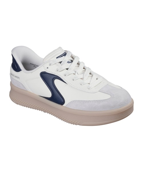 SKECHERS（スケッチャーズ）の「スケッチャーズ ハンズフリースリップインズ：ホットショット HI - リフテッド ラックス（スニーカー・レディース・ブラウン/オフホワイト/ホワイト×ネイビー・23.5cm/24cm/22.5cm/23cm/24.5cm/25cm/22.5㎝）」の13枚目の写真