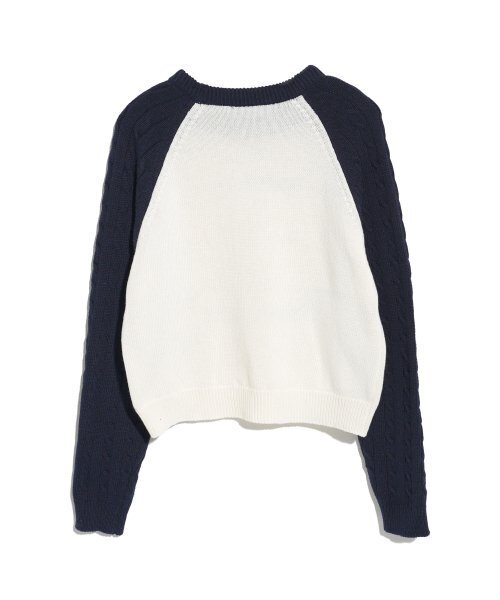 HIGH SCHOOL DISCO（ハイスクールディスコ）の「CHAOTIC STRAWBERRY KNIT_NAVY（ニット/セーター・レディース・その他・FREE）」の2枚目の写真