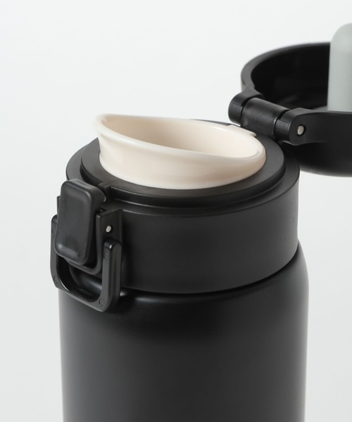 LEPSIM(レプシィム)の「【Mister Donut】ステンレスボトル 627330(グラス/マグカップ/タンブラー・レディース・ブラック・ONE SIZE)」の6枚目の写真