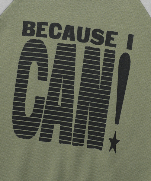 ISTKUNST(イストクンスト)の「CAN RAGLAN SWEATSHIRTS_KHAKI(IK2EFMM448A)(スウェット・レディース・カーキ・M/L/S)」の5枚目の写真