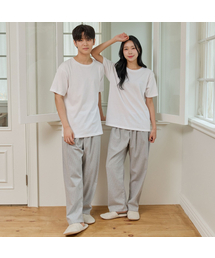 JJNIYA（チニヤ）の「共用トライ起毛9部パジャマパンツ（ルームウェア/パジャマ）」