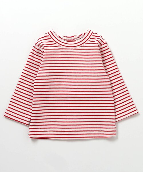 apres les cours(アプレレクール)の「配色ステッチサロペット+Tシャツセット(その他ベビーウェア・キッズ・アイボリー/インディゴブルー・80/70)」の8枚目の写真