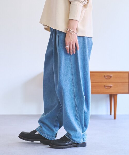 FRIPIER(フリピエ)の「《FRIPIER》タックポケットデニム(デニムパンツ・レディース・ブルー・FREE)」の22枚目の写真