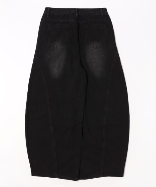 ARCHIVER（アーカイバ）の「【Lp】アイレットデザインカーブデニムパンツ（デニムパンツ・レディース・ブラック・SMALL/X-LARGE/MEDIUM/LARGE）」の2枚目の写真