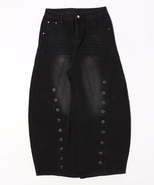 ARCHIVER（アーカイバ）の「【Lp】アイレットデザインカーブデニムパンツ（デニムパンツ・レディース・ブラック・SMALL/X-LARGE/MEDIUM/LARGE）」の13枚目の写真