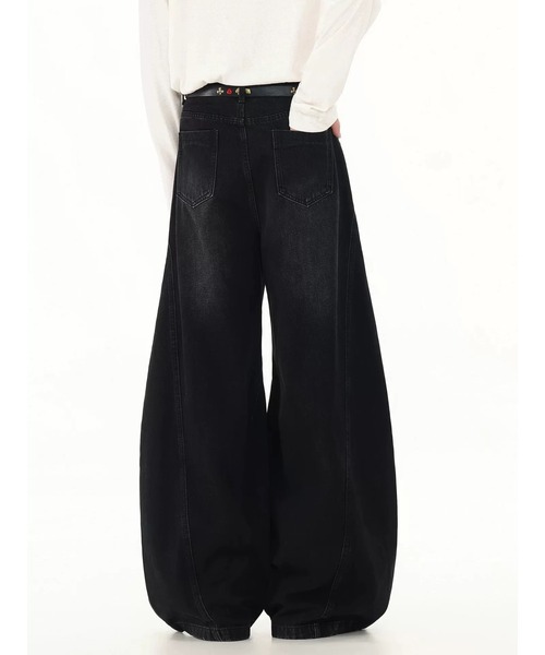 ARCHIVER（アーカイバ）の「【Lp】アイレットデザインカーブデニムパンツ（デニムパンツ・レディース・ブラック・SMALL/X-LARGE/MEDIUM/LARGE）」の6枚目の写真