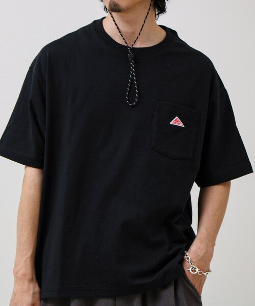 KELTY(ケルティ)の「【KELTY×GLOSTER】別注 ワンポイントポケT(Tシャツ/カットソー・メンズ・ブラック/オフホワイト/杢グレー/ネイビー・S/M/L)」の5枚目の写真