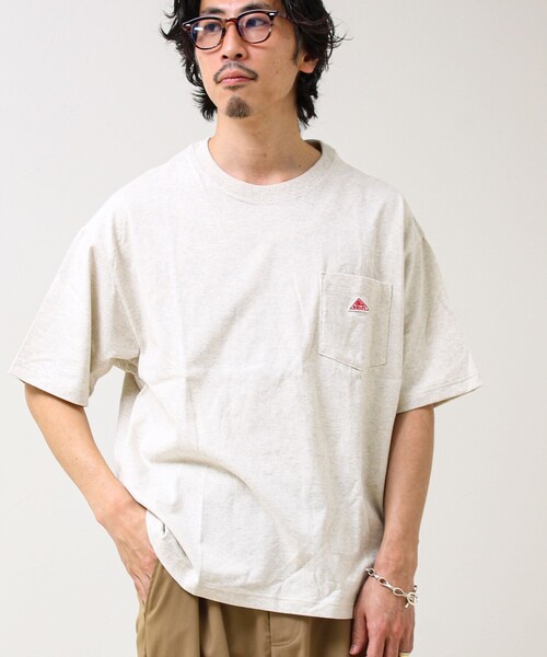 KELTY(ケルティ)の「【KELTY×GLOSTER】別注 ワンポイントポケT(Tシャツ/カットソー・メンズ・ブラック/オフホワイト/杢グレー/ネイビー・S/M/L)」の15枚目の写真