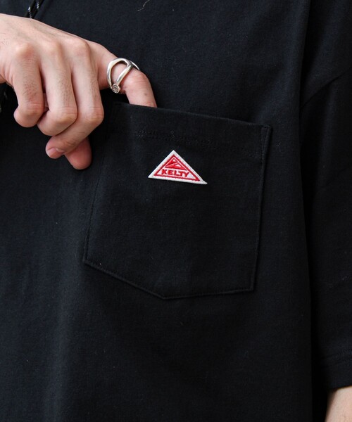 KELTY(ケルティ)の「【KELTY×GLOSTER】別注 ワンポイントポケT(Tシャツ/カットソー・メンズ・ブラック/オフホワイト/杢グレー/ネイビー・S/M/L)」の21枚目の写真