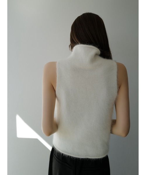 セール】angora turtle sleeve-less knit（ニット/セーター）｜celon