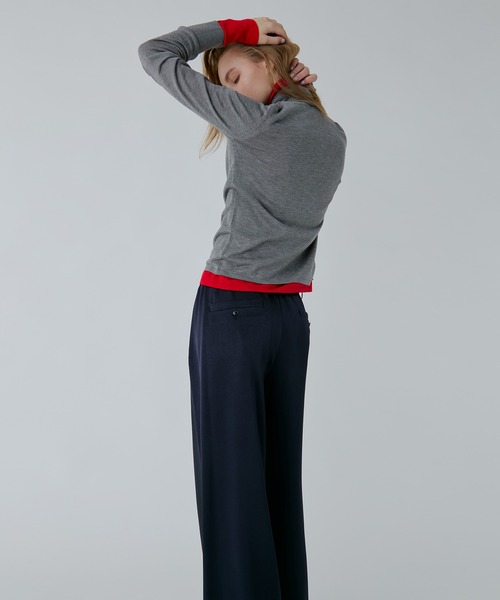 LE CIEL BLEU（ルシェルブルー）の「コントラストパネルトラウザー / Contrast Panel Trousers（その他パンツ・レディース・ベージュ/ネイビー/レッド/ブラック・34/36/38）」の18枚目の写真