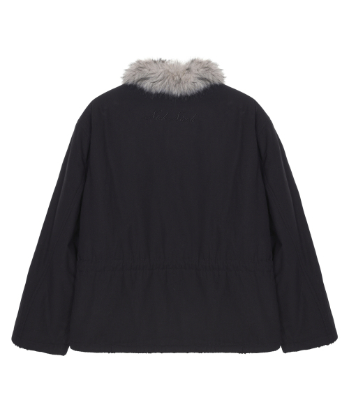 NICK&NICOLE(ニックアンドニコール)の「FUR HOOD SHORT JUMPER_BLACK(ムートンコート・レディース・その他・FREE)」の5枚目の写真