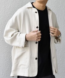 SHIPS（シップス）の「SHIPS any:〈洗濯機可能〉NOVELTEX リネン/コットン ワッフル シャツ ジャケット◇（その他アウター）」