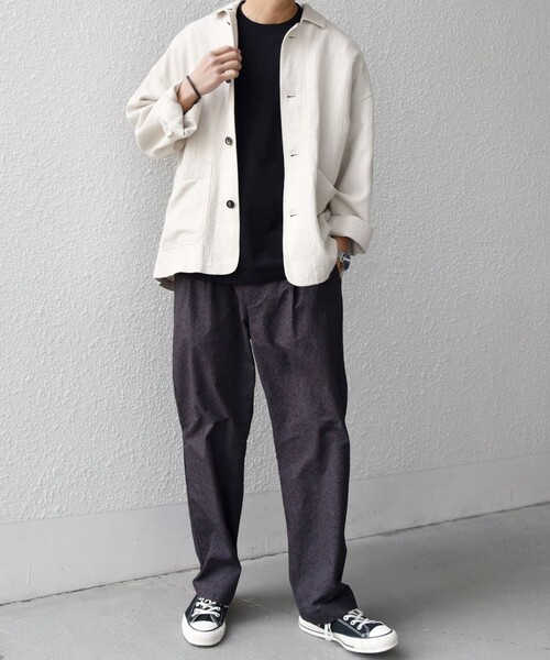 SHIPS any（シップス エニィ）の「SHIPS any:〈洗濯機可能〉NOVELTEX リネン/コットン ワッフル シャツ ジャケット◇（その他アウター・メンズ・ブラック/ナチュラル・SMALL/LARGE/MEDIUM）」の3枚目の写真