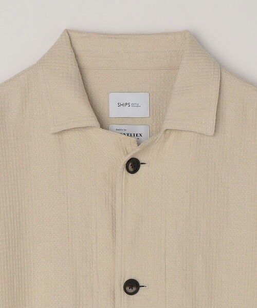 SHIPS any（シップス エニィ）の「SHIPS any:〈洗濯機可能〉NOVELTEX リネン/コットン ワッフル シャツ ジャケット◇（その他アウター・メンズ・ブラック/ナチュラル・SMALL/LARGE/MEDIUM）」の19枚目の写真