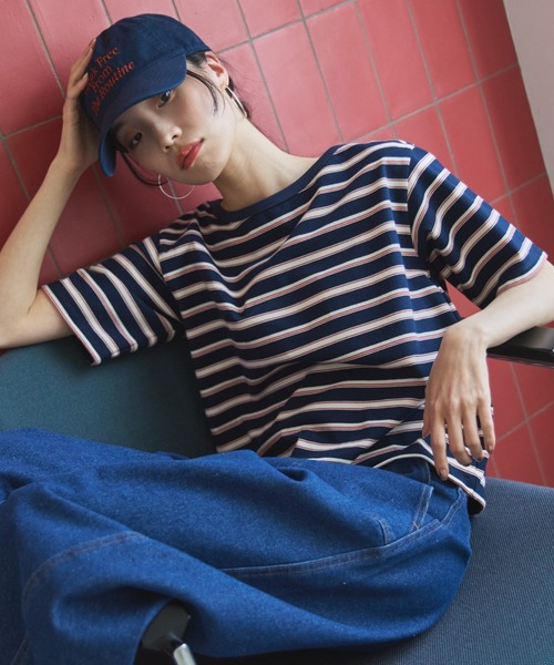 Doux archives(ドゥアルシーヴ)の「【ZOZO限定】マルチボーダーカットソー(Tシャツ/カットソー・レディース・ネイビー/ブラウン/ブラック・FREE)」の17枚目の写真