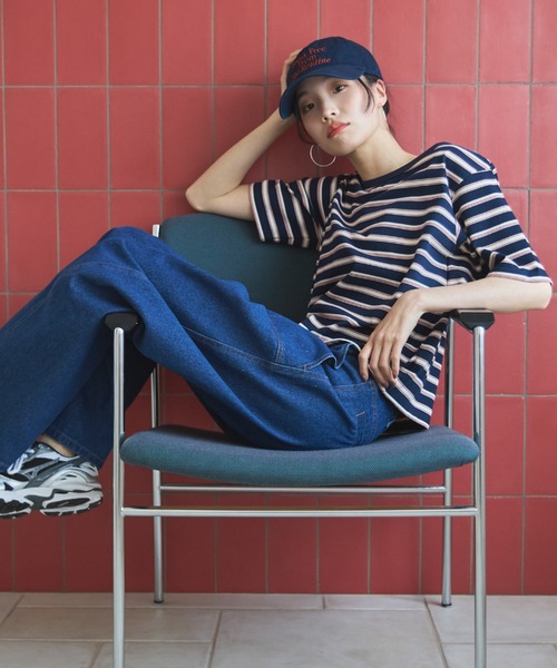 Doux archives(ドゥアルシーヴ)の「【ZOZO限定】マルチボーダーカットソー(Tシャツ/カットソー・レディース・ネイビー/ブラウン/ブラック・FREE)」の18枚目の写真
