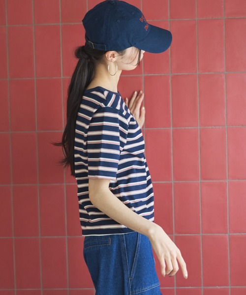 Doux archives(ドゥアルシーヴ)の「【ZOZO限定】マルチボーダーカットソー(Tシャツ/カットソー・レディース・ネイビー/ブラウン/ブラック・FREE)」の19枚目の写真