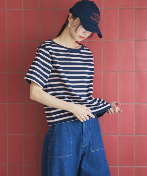 Doux archives(ドゥアルシーヴ)の「【ZOZO限定】マルチボーダーカットソー(Tシャツ/カットソー・レディース・ネイビー/ブラウン/ブラック・FREE)」の20枚目の写真